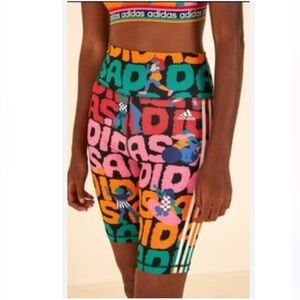 Adidas X Farm Rio Colorful Graphic Cycling Bike Shorts Women’s XS